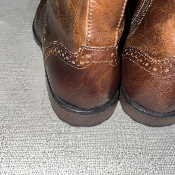 Aston Grey Men’s Ankle Boots Size 9 M Brown Leather Going Out Party City - Picture 11 of 12